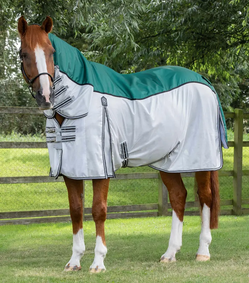 Showertex Fly Rug With Surcingles Green 1