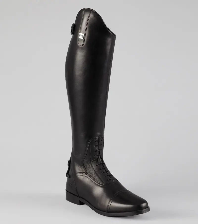 Silentio Mens Tall Leather Field Boot Black 1