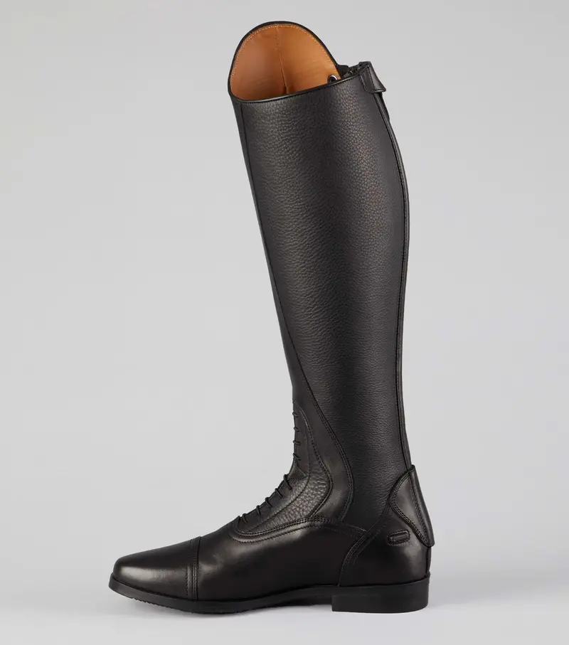Silentio Mens Tall Leather Field Boot Black 4