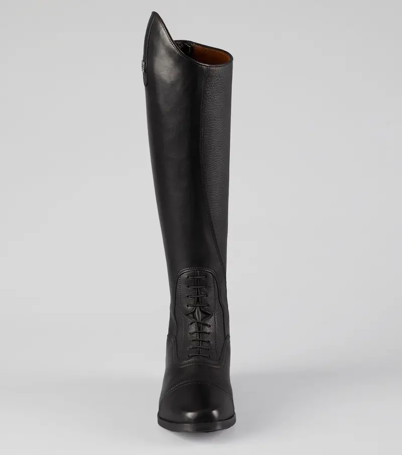 Silentio Mens Tall Leather Field Boot Black 5