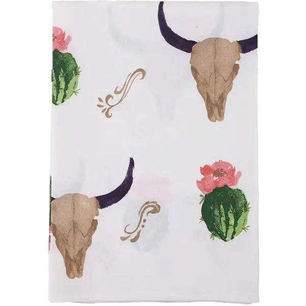 Skull And Cactus Tea Towel 1