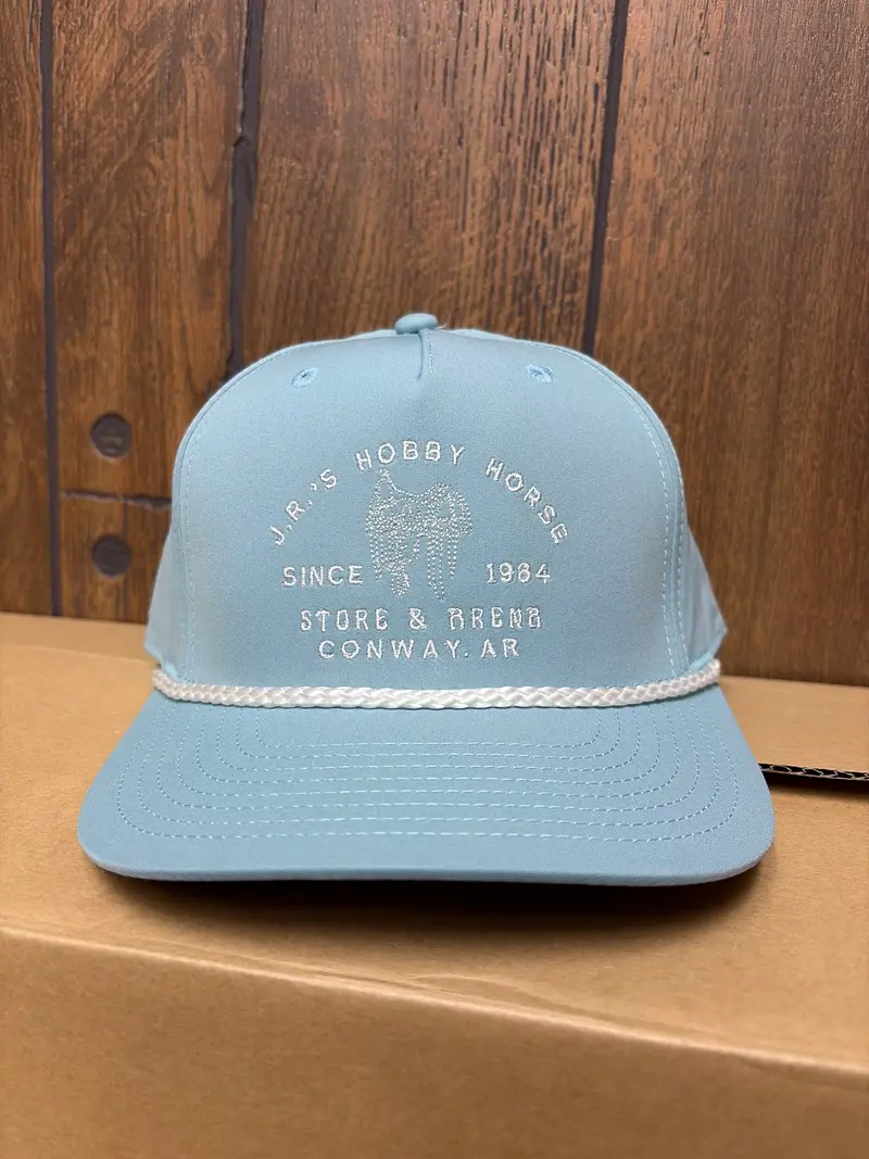 Smoke Blue & White Jrs Saddle Logo Cap 1