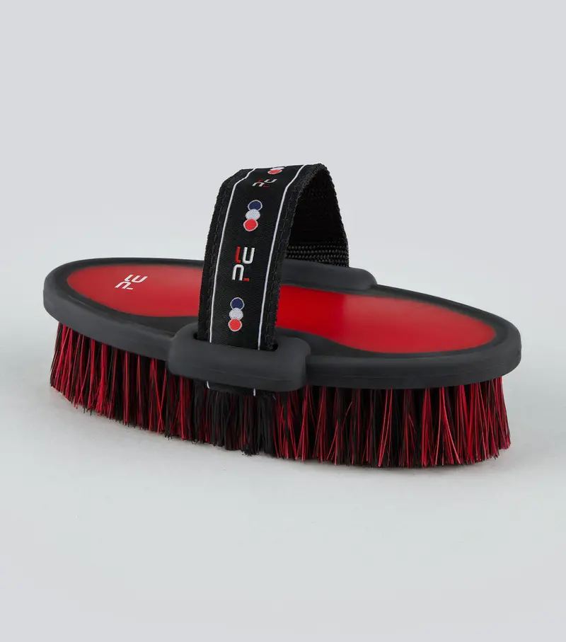 Soft-Touch Body Brush Black & Red 1