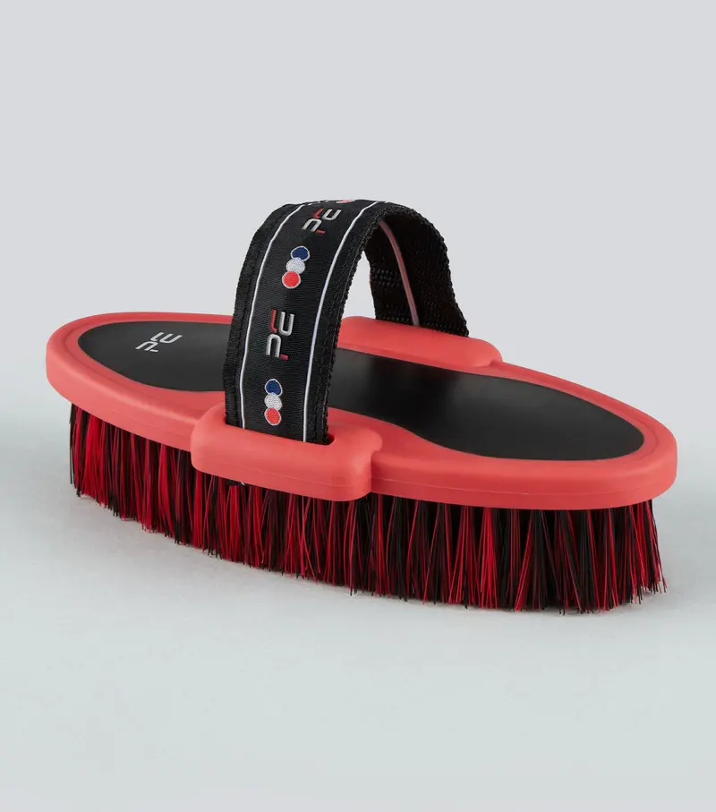 Soft-Touch Body Wash Brush Black & Red 2