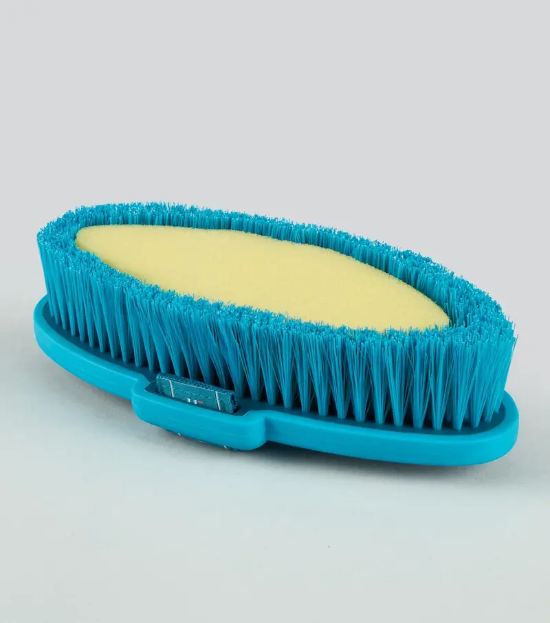 Soft-Touch Body Wash Brush Med Blue & Peacock 1