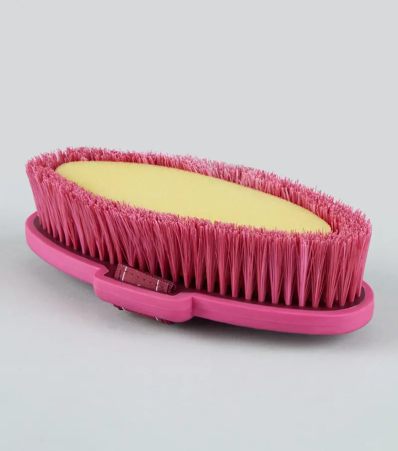 Soft-Touch Body Wash Brush Wine & Fuchsia 1
