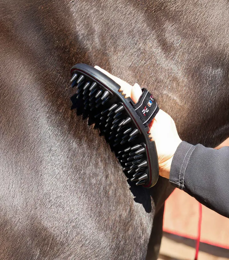 Soft-Touch Flexi Massage Brush Black & Red 2