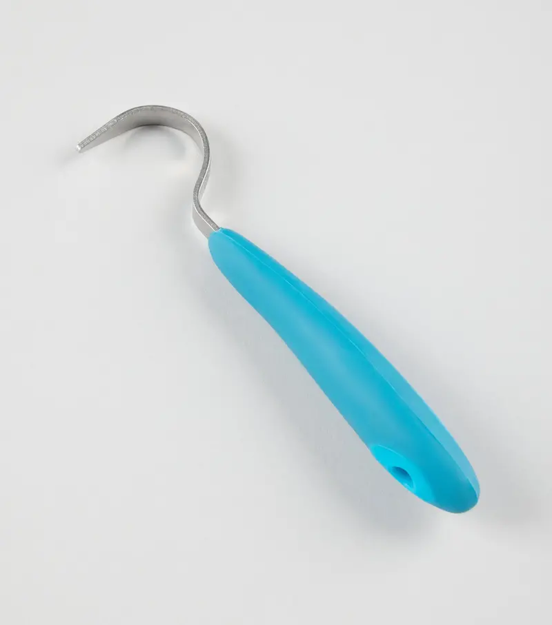 Soft-Touch Hoof Pick Med Blue & Peacock 1