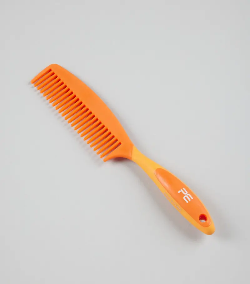 Soft-Touch Mane Comb With Handle Orange & Amber 1