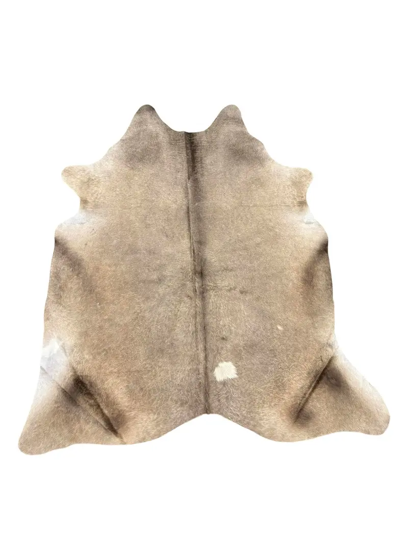 Solid Light Brown With White Spot Cowhide 1