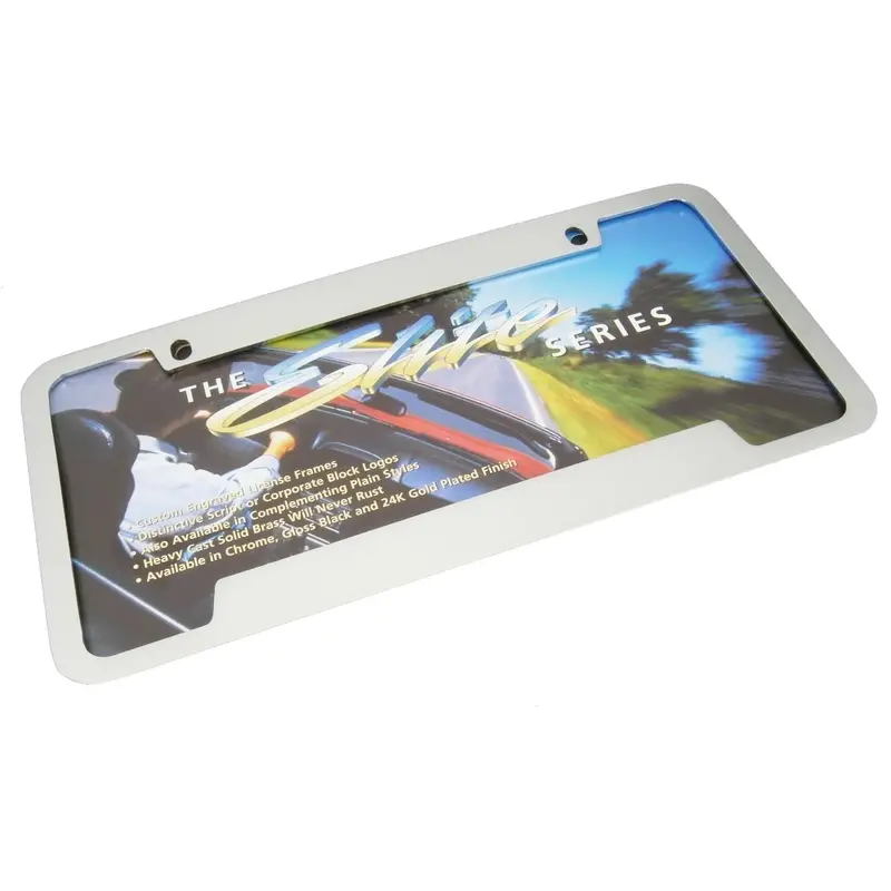 Solid Plain License Plate Frame (Chrome) 1
