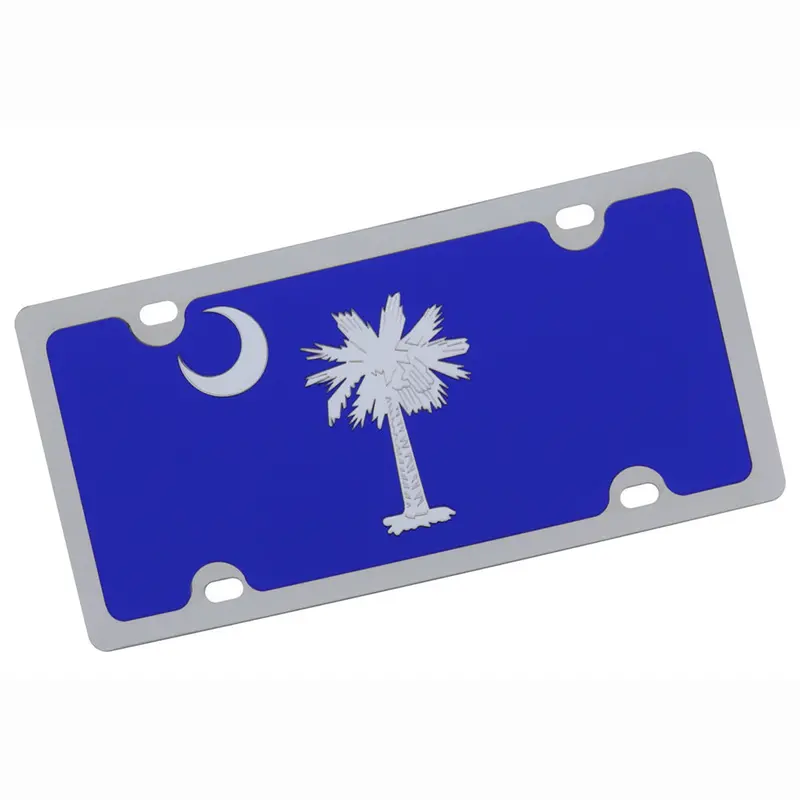 South Carolina Flag License Plate (Chrome) 1