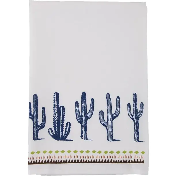 Southwest Cactus Border Tea Towel 1