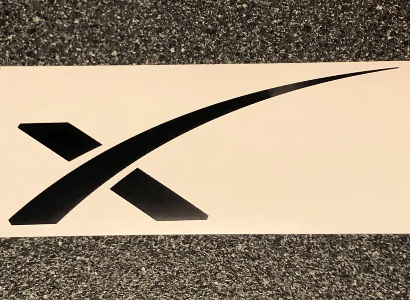 Space X Vinyl Sticker Decal 4" 6" 8" 10" 12" 16" 20" 24" 1