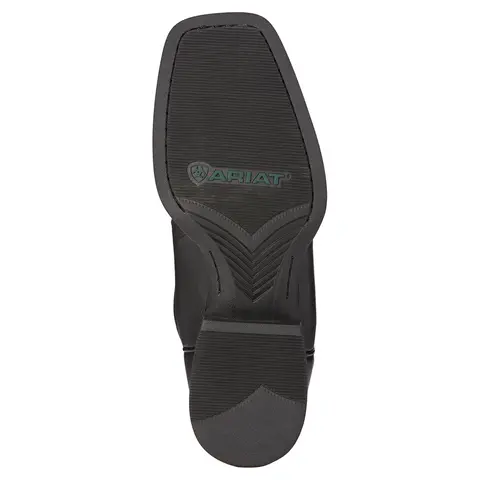 Sport Wide Square Toe Western Boot - Black 4