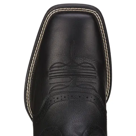 Sport Wide Square Toe Western Boot - Black 5