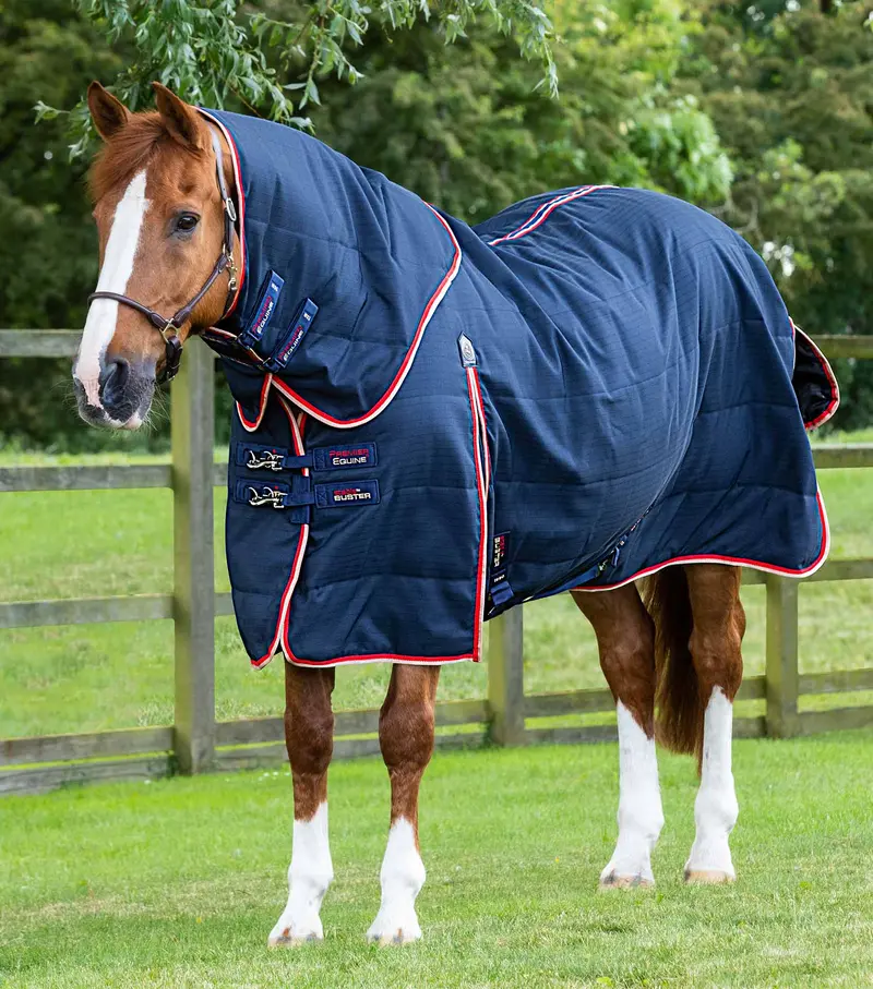 Stable Buster 100G Stable Rug With Neck Cover Navy 1