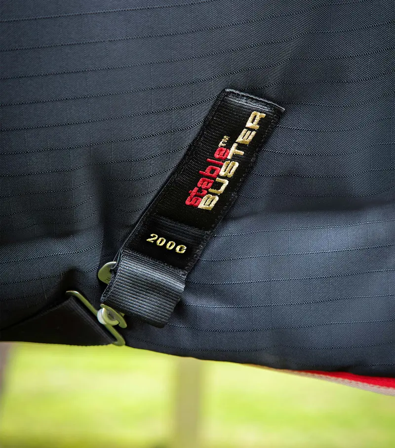 Stable Buster 200G Stable Rug With Neck Cover Black 5