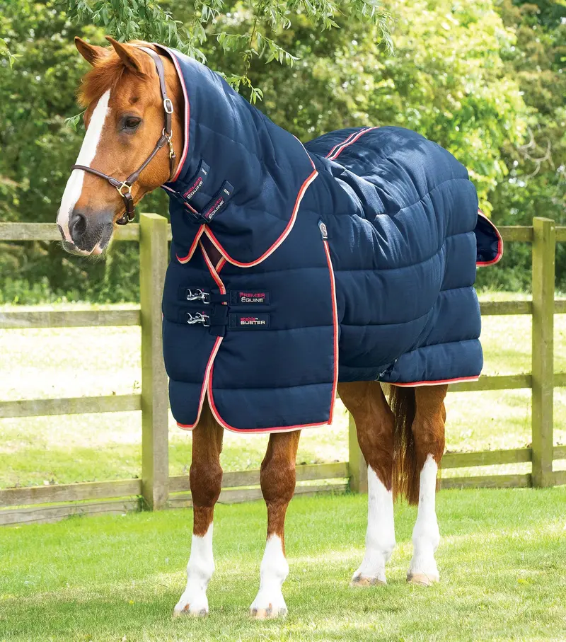 Stable Buster 200G Stable Rug With Neck Cover Navy 1