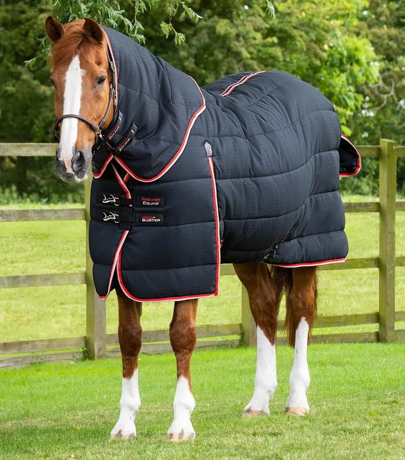 Stable Buster 450G Stable Rug With Neck Cover Black 1