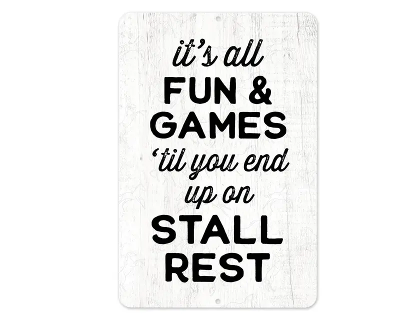 Stall Rest Barn Metal Sign 1