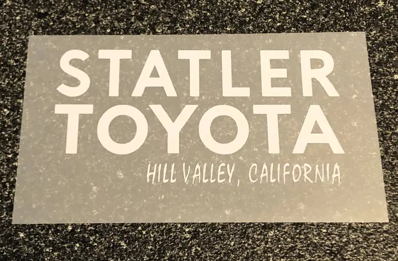 Statler Toyota Emblem Back To The Future Logo Vinyl Sticker Decal Bttf 1