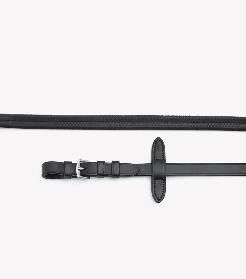 Stefano Rubber Reins Black 1