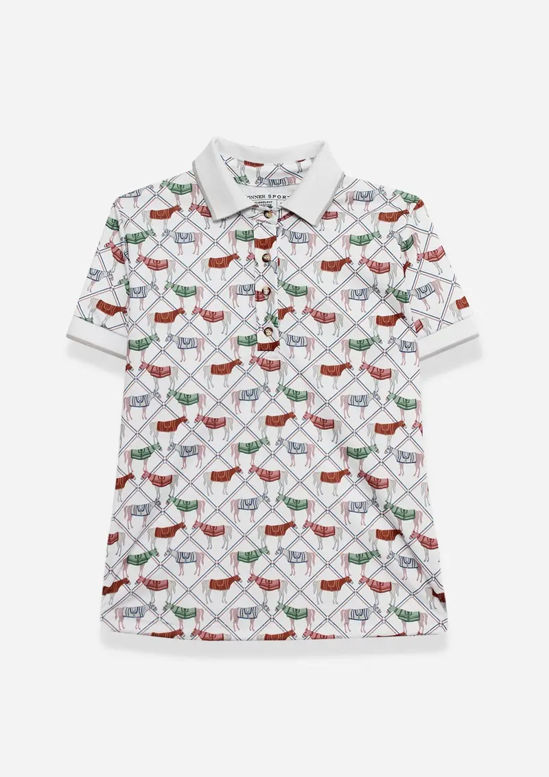Stella Polo-Shirt | Short Sleeve | Victory Print | Sienna 1