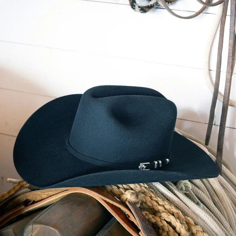 Stetson Black 4X Apache Felt Cowboy Hat 1