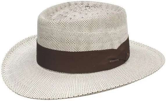 Stetson Brown Double Bogey Straw Hat 1