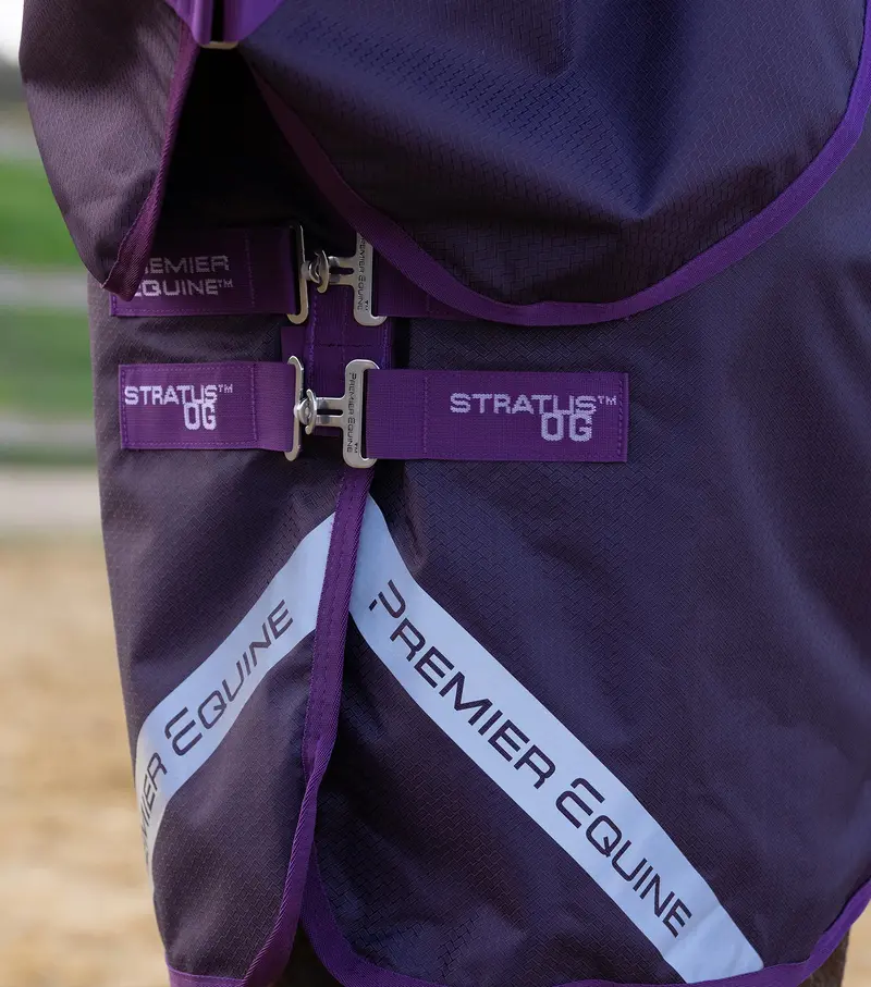 Stratus 600D Series 0G Turnout Rug With Classic Neck Cover Purple 4
