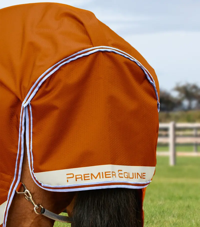 Stratus 600D Series 200G Turnout Rug With Classic Neck Cover Orange 6