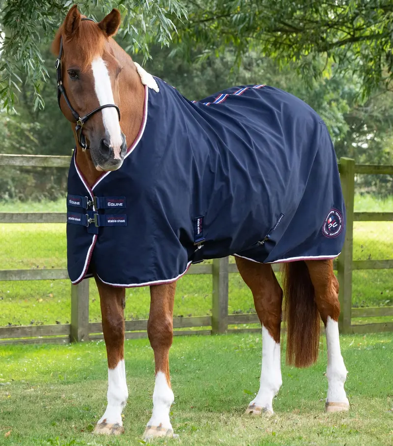 Stratus Horse Stable Sheet Navy 1