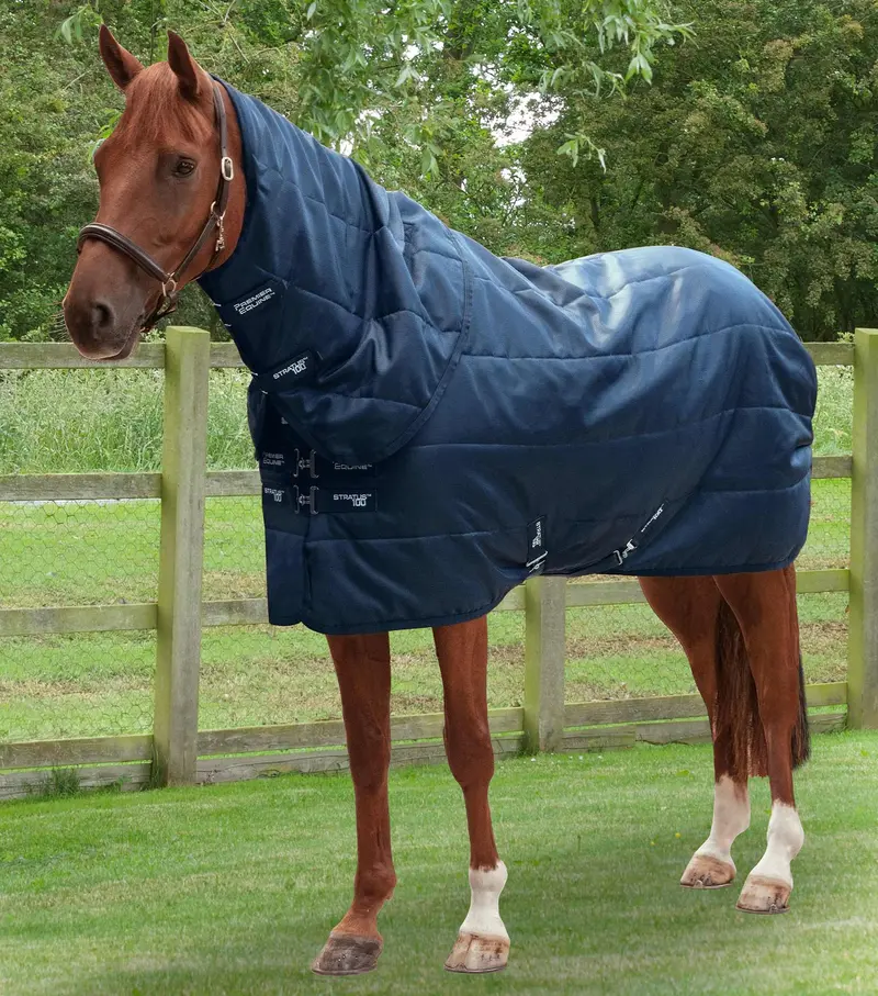 Stratus Stable Rug 100G With Neck Cover Navy 1