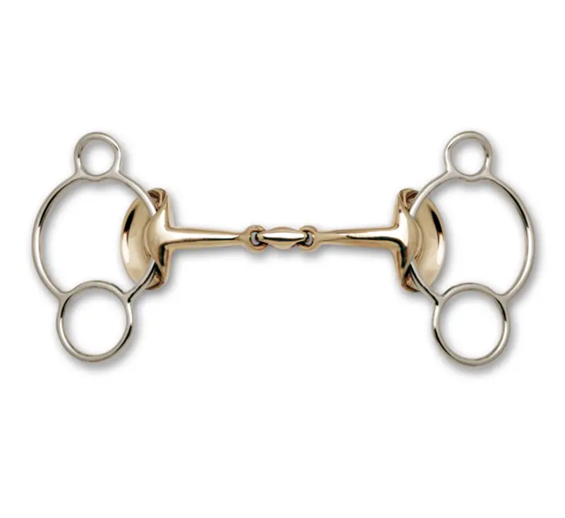 Stübben Steeltec Golden Wings 3-Ring Gag Bit 1