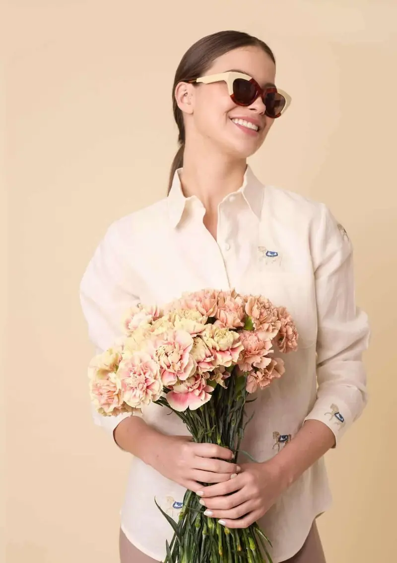 Sundown Linen Shirt | Long Sleeve | Embroidered 13