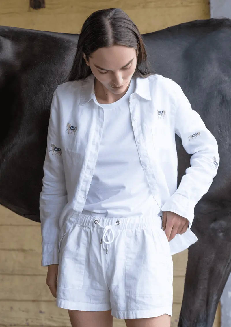 Sundown Linen Shirt | Long Sleeve | Embroidered 5