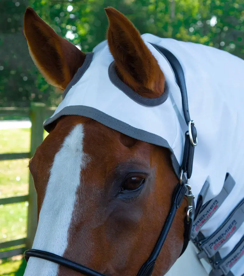 Sweet Itch Buster Fly Rug With Belly Flap White 2