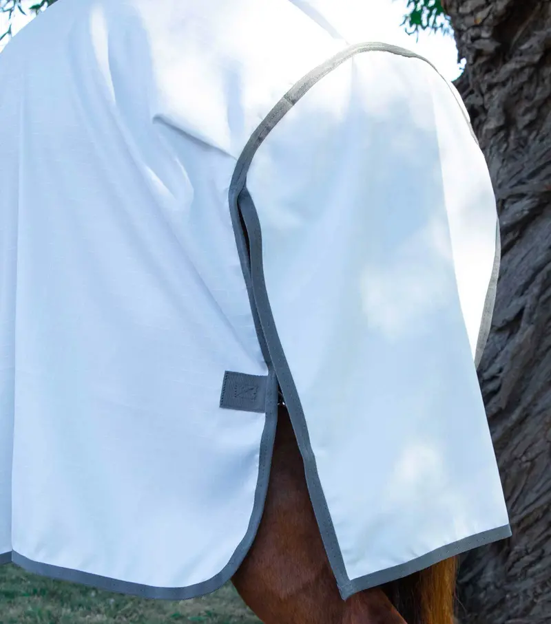 Sweet Itch Buster Fly Rug With Belly Flap White 5