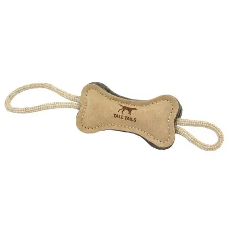 Tall Tails 16 In Natural Wool Bone Tug Dog Toy 1