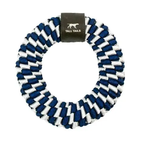 Tall Tails 6 In Navy Braided Ring Toy 1