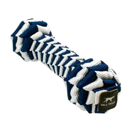 Tall Tails 9 In Navy Braided Bone Toy 1