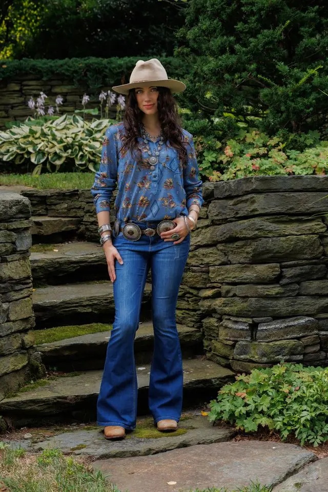 Tasha Polizzi Women's Indigo Old Town Shirt 1