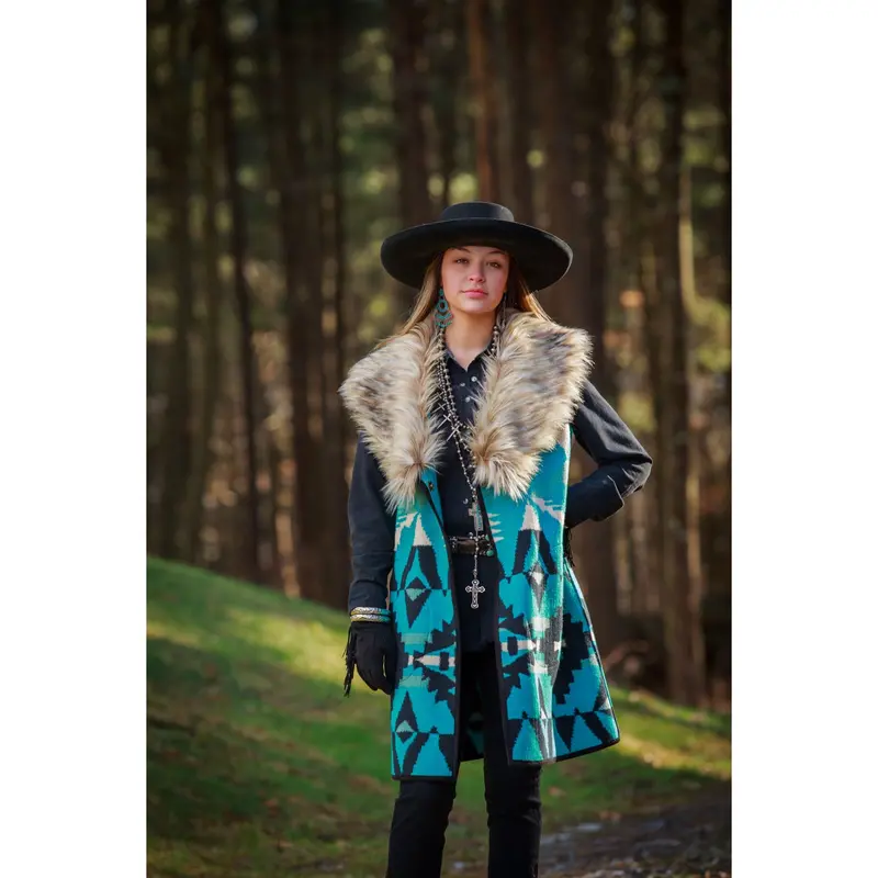 Tasha Polizzi Women's Turquoise Old Ranch Vest 1