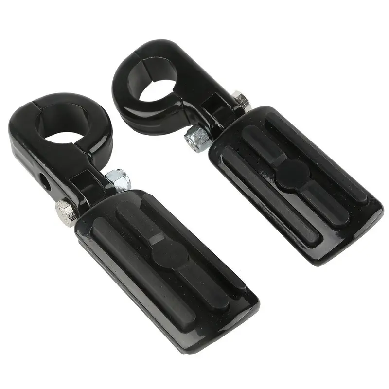 Tcmt 1 1/4" Engine Guards Foot Pegs Footpegs Mounting Clamps Fit For Harley Touring 1