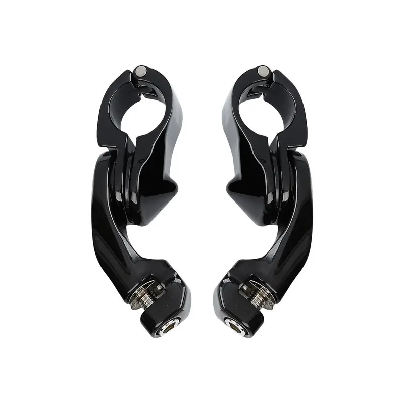 Tcmt 1 1/4" Pegstreamliner Short Angled Highway Engine Guard Footpegs Mount Fit For Harley Touring Softail Indian Chief 1