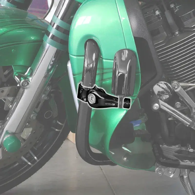 Tcmt 1 1/4" Pegstreamliner Short Angled Highway Engine Guard Footpegs Mount Fit For Harley Touring Softail Indian Chief 2