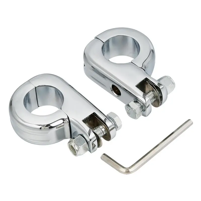 Tcmt 1.25" 1-1/4" Foot Pegs Mounting Kit For Harley Highway Engine Guard Bars 1
