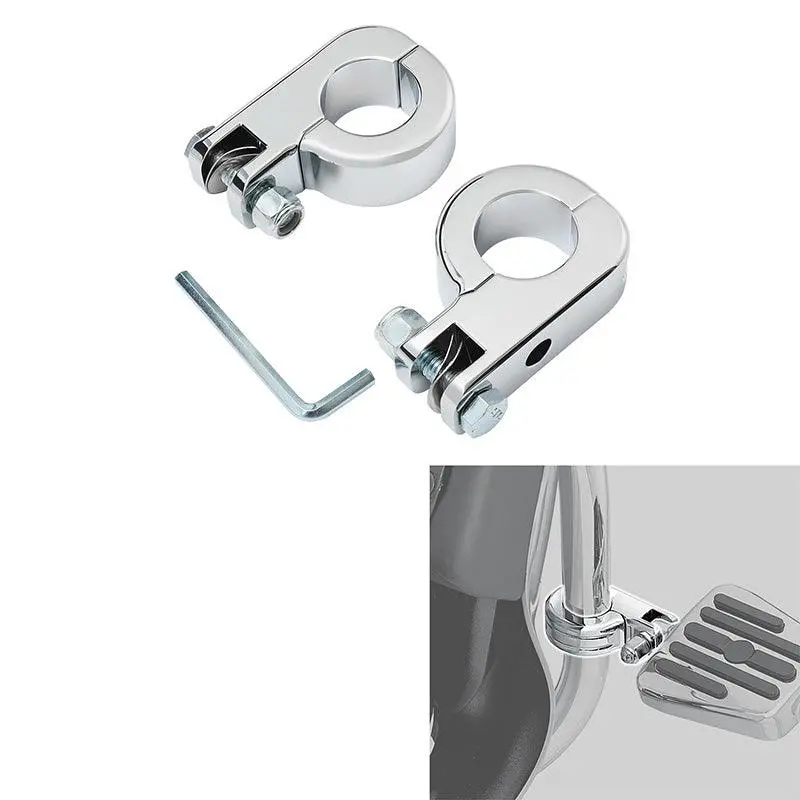 Tcmt 1.25" 1-1/4" Foot Pegs Mounting Kit For Harley Highway Engine Guard Bars 2