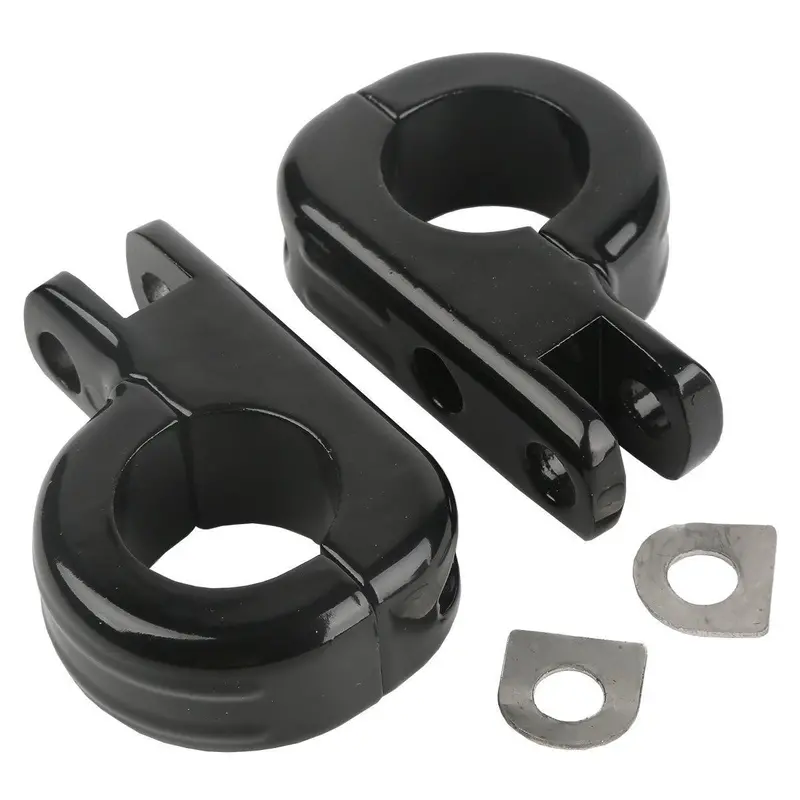 Tcmt 1.25" 1-1/4" Foot Pegs Mounting Kit For Harley Highway Engine Guard Bars 2